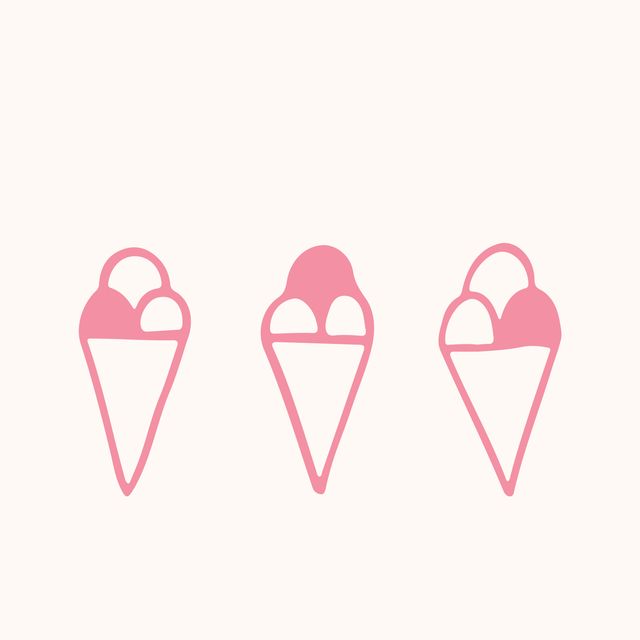 Kissen Ice Cream pink beige panel