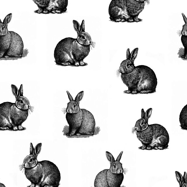 Kissen Vintage Rabbits