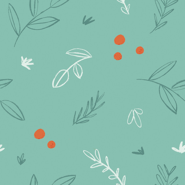 Meterware Plants Mint & Orange