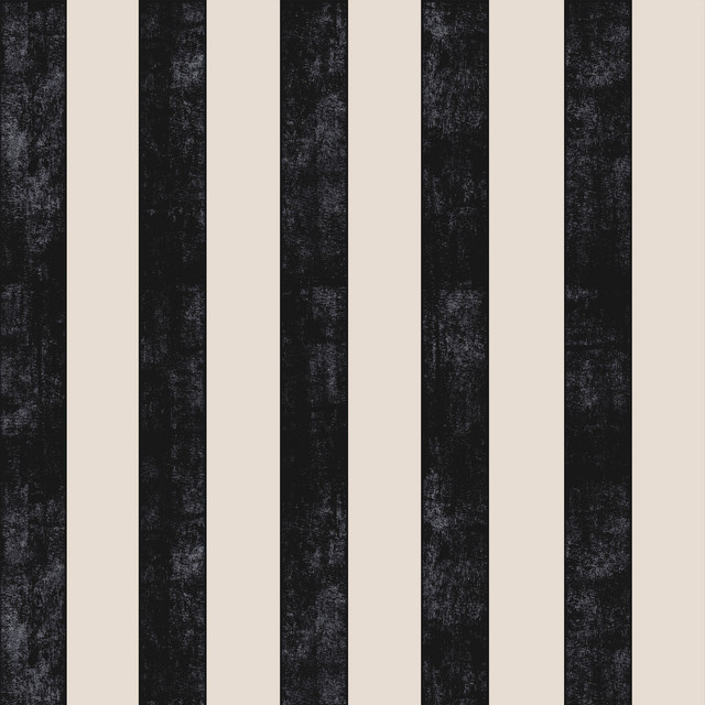 Meterware Bold Stripes black creme