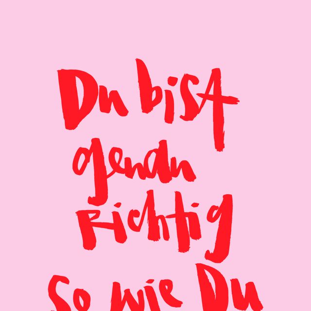 Textilposter Du Bist Richtig Rota Rot