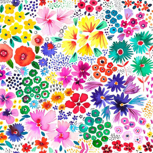 Textilposter Artful Spring Flowers