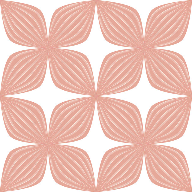 Tischläufer Geometric leaves - peach