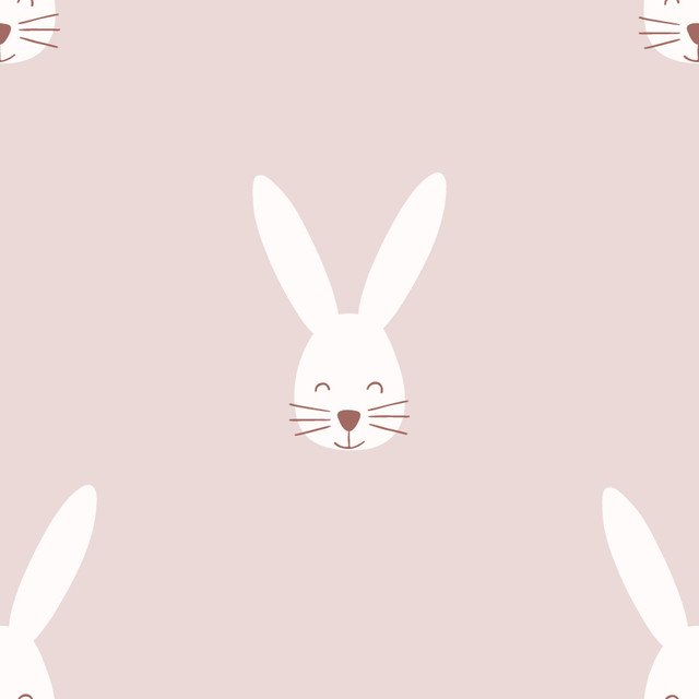 Flächenvorhang Happy Bunny rosa