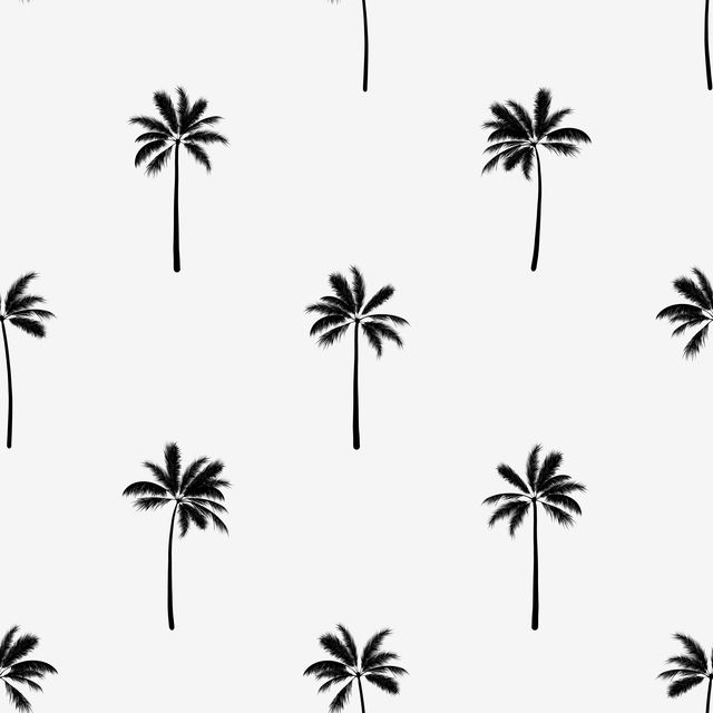Geschirrtücher Summer Palmtree Pattern black