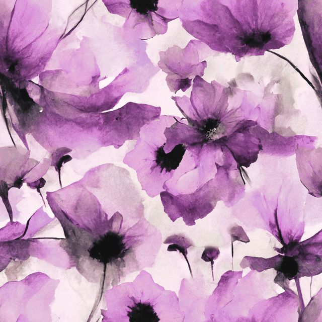 Bettwäsche Wild Poppy Flower Purple