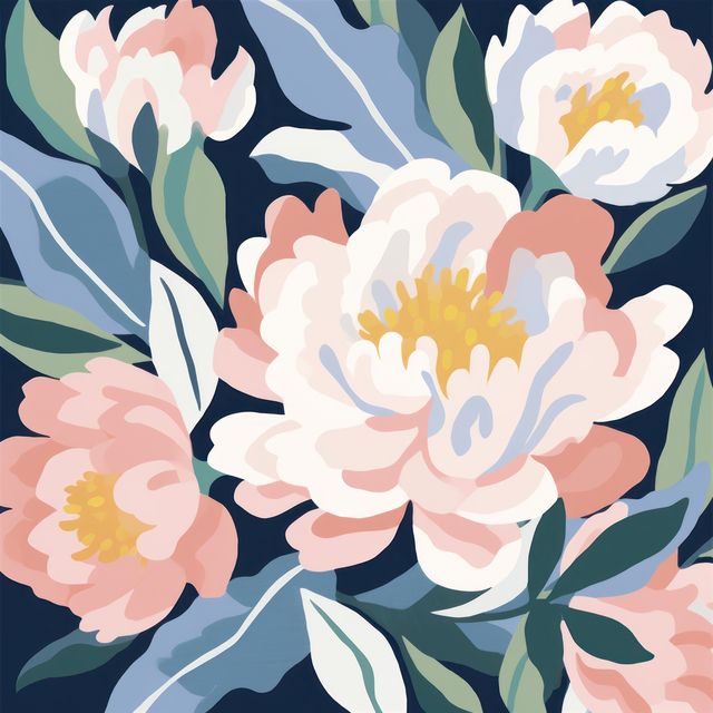 Tischset Midcentury Modern Floral 2