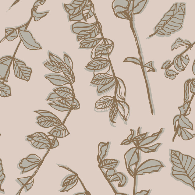 Kissen Sketched Autumn Branches 1