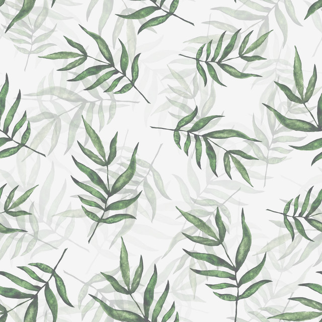Textilposter Palmenwedel Aquarell grün