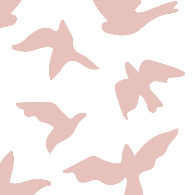 Raffrollo Fliegende Vögel Rosa