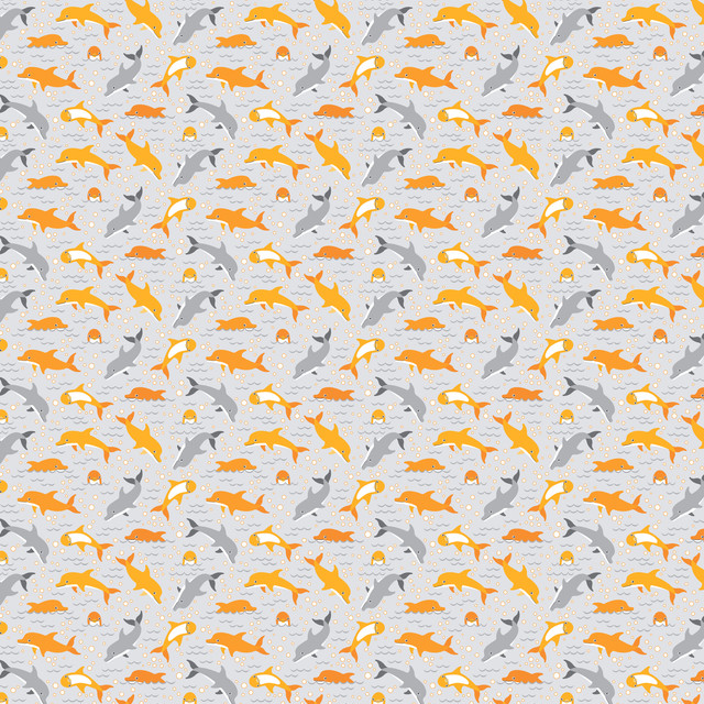 Tischset Happy Dolphins On Grey