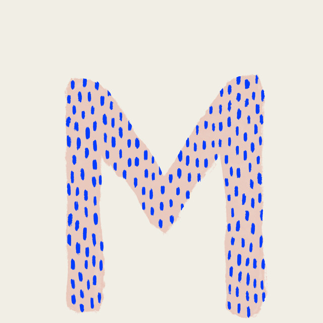 TextilposterBuchstabenmotiv M