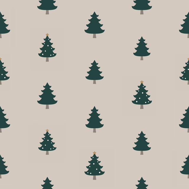 Sitzkissen Sparkling Winter Forest cream