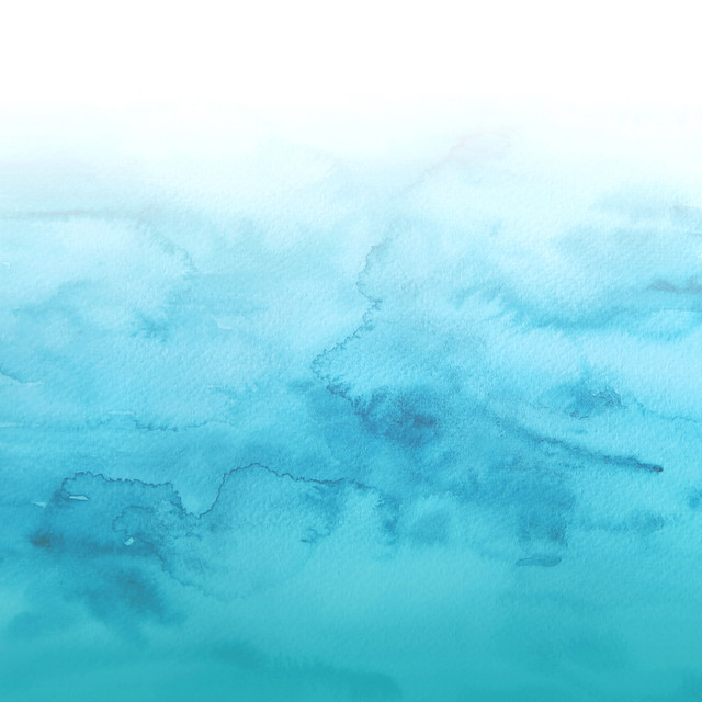 Kissen Watercolor Gradient Turqoise