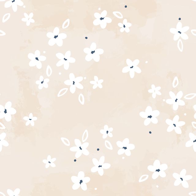 Sitzkissen Mini White Flower Pattern
