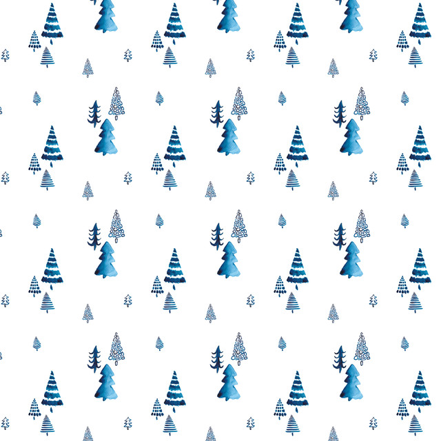 Textilposter Tannenwald - blau