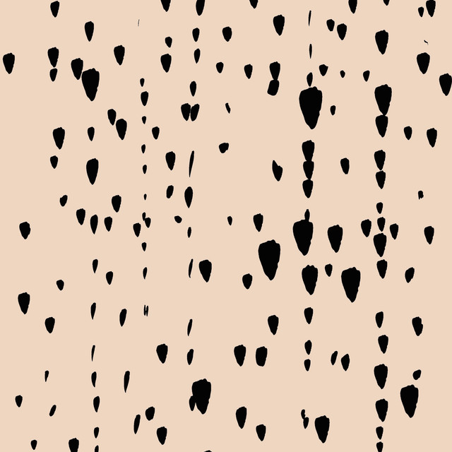 Kissen Beige Schwarz Tropfen