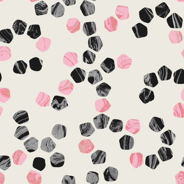 Sitzkissen Marbled Dots Black Pink
