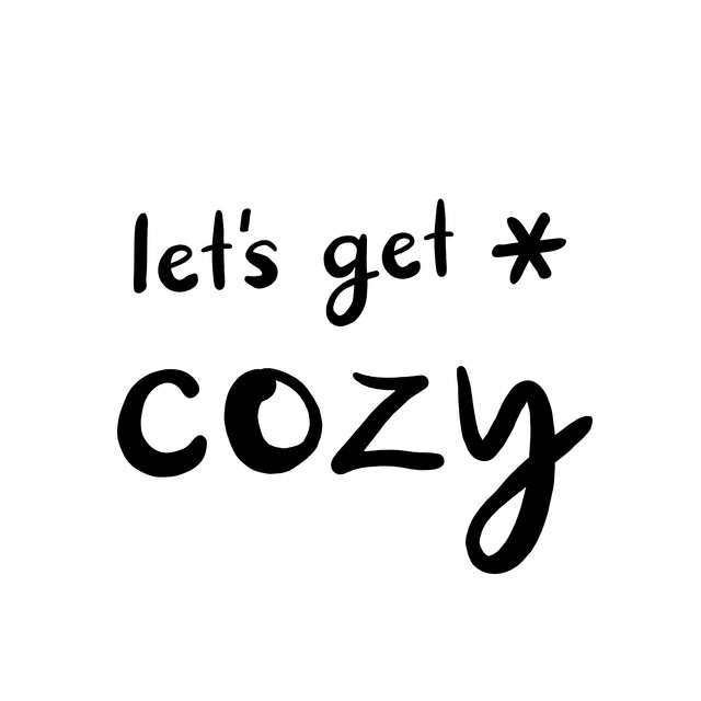 Tischset Lets Get Cosy black