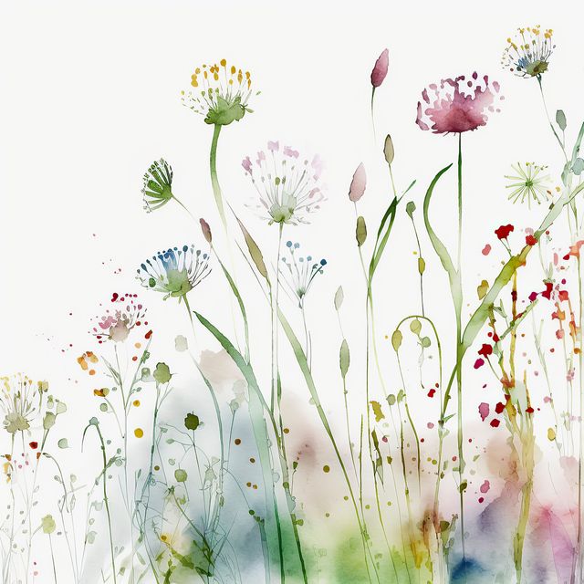 Geschirrtücher Wasserfarben Wildblumenwiese 2