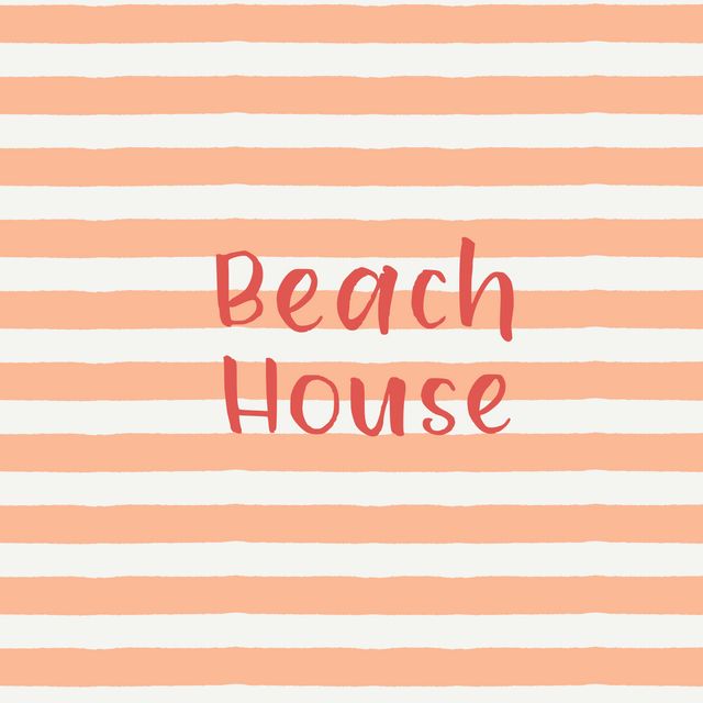 Tischset Beach House gestreift coral