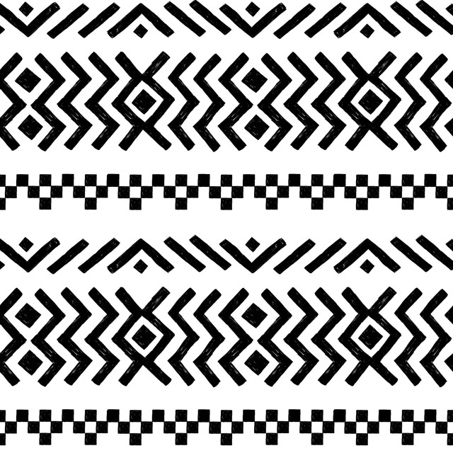Tischläufer Marokko Lines Black & White