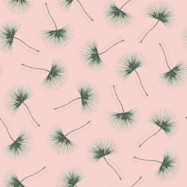 Kissen Palm Leaves pink