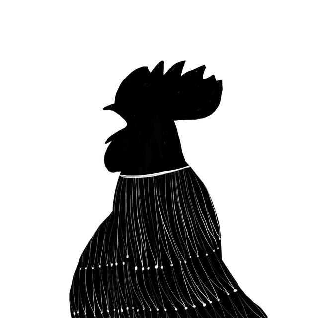 Textilposter Hahn Ostern