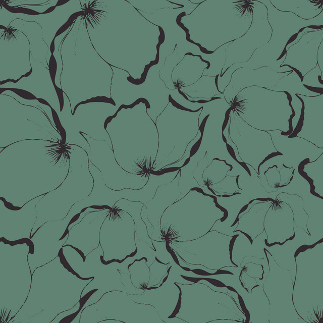 Kissen Loosen Flower Green
