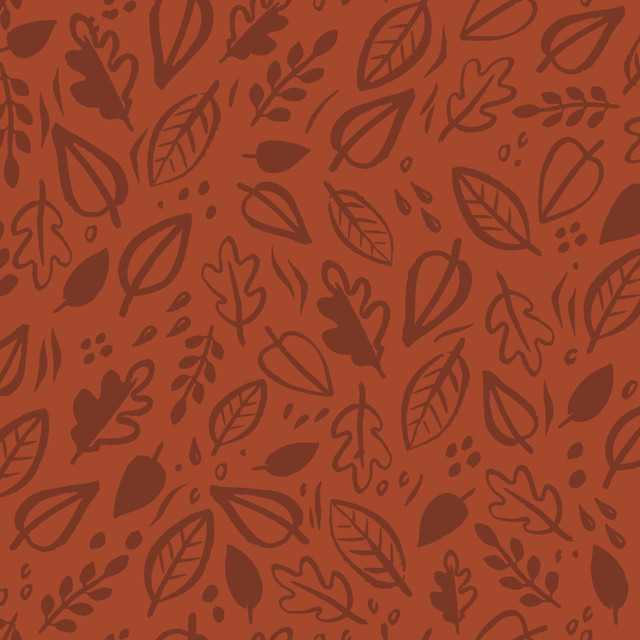 Kissen Herbst Blätter terracotta