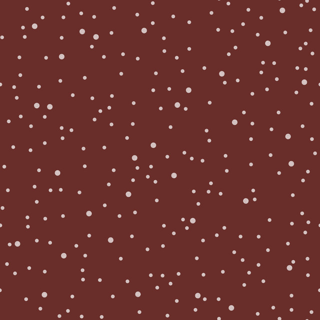 Flächenvorhang Snowy Dots brick red