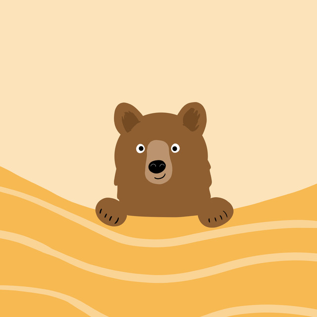 Sitzkissen Bär im Bett
