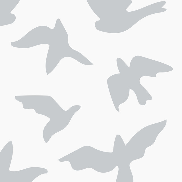 Flächenvorhang Fliegende Vögel Grau