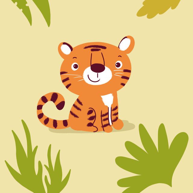 Textilposter Kleiner Tiger