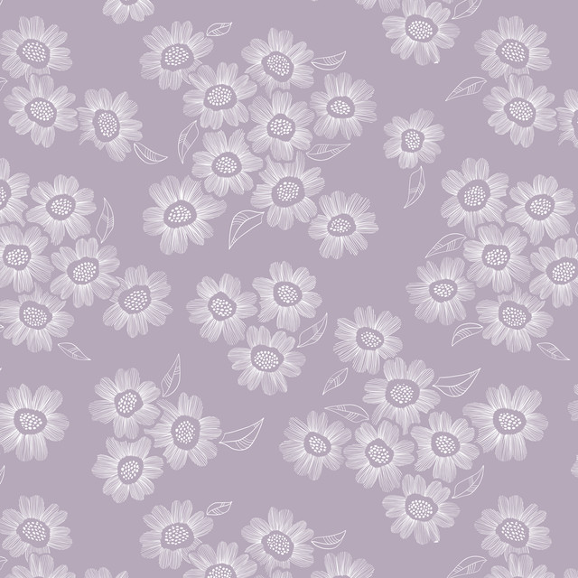 Kissen Line Art | Flowers | lavender