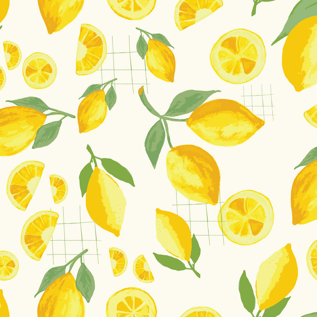 Flächenvorhang Yellow Lemon