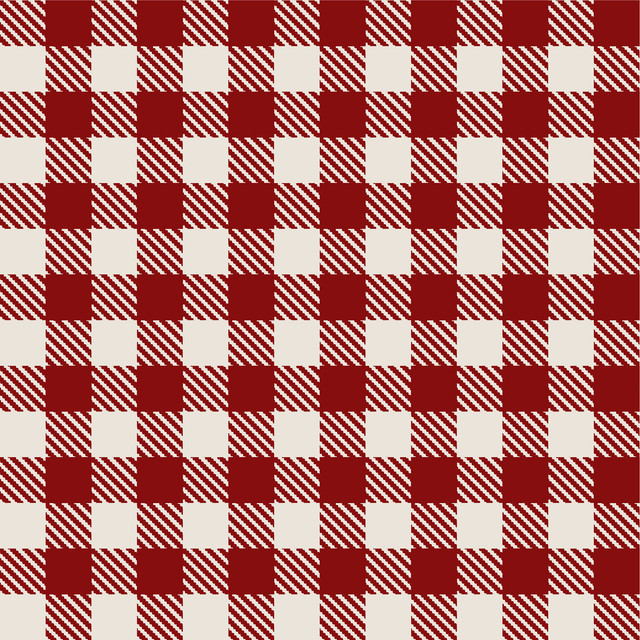 Sitzkissen Weihnachtskaro Rot