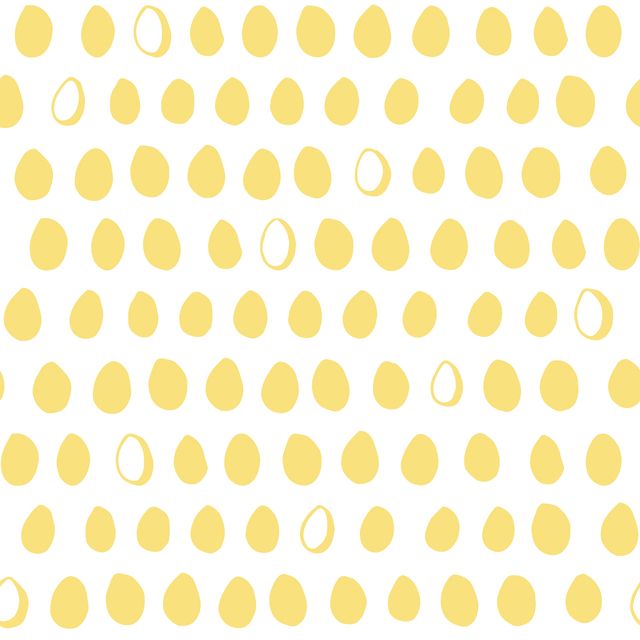 Flächenvorhang gelbe Ostereier Muster