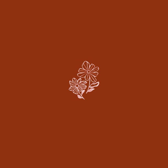 Textilposter Wildflower brown rust