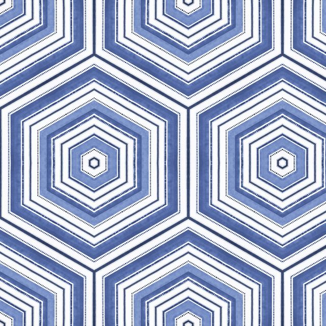 BankauflageBlue Rustic Linen Honeycomb
