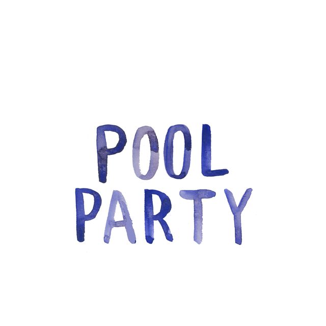 Textilposter Pool Party