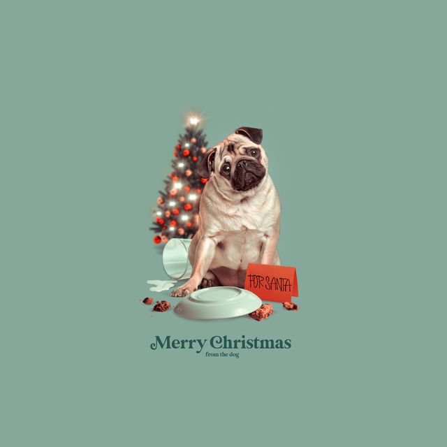 Servietten Merry Christmas From The Dog