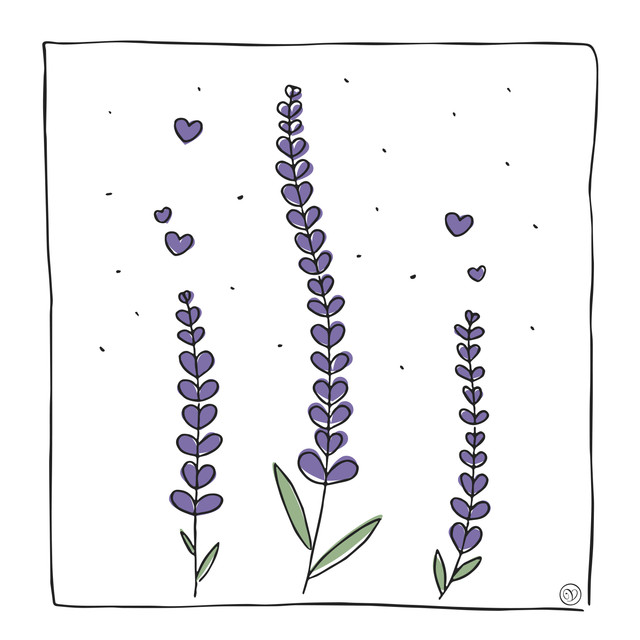 Kissen Lavendel Herzen