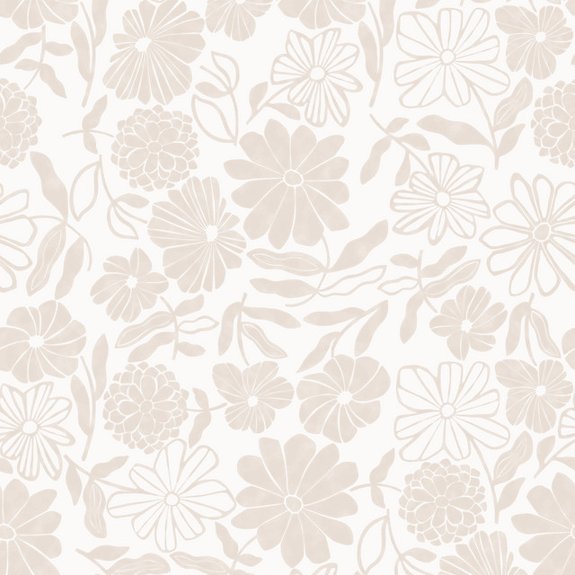 Textilposter Wildflowers beige creme