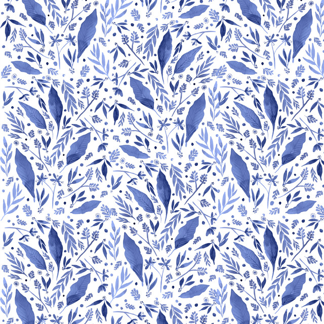 Tischläufer Delft Blue Chinoiserie Floral