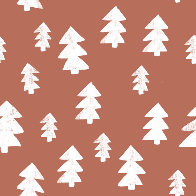 Tischläufer Nordic Christmas Trees Red