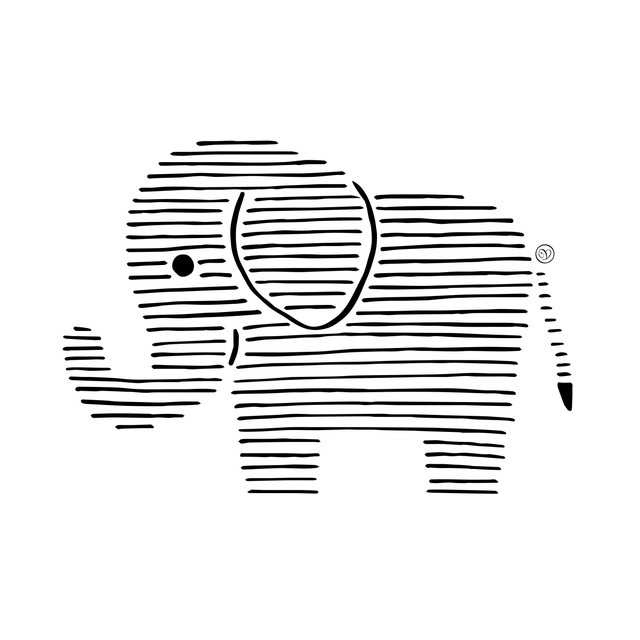 Kissen Gestreifter Elefant