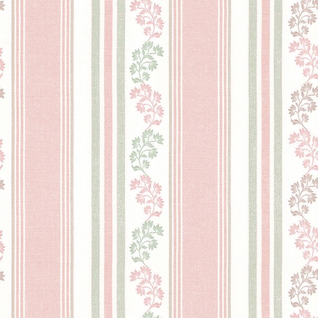 TextilposterVintage stripes sage pink
