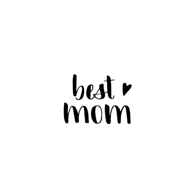 Textilposter Best Mom schwarz weiß