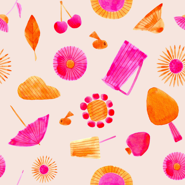 Textilposter Pink Summer
